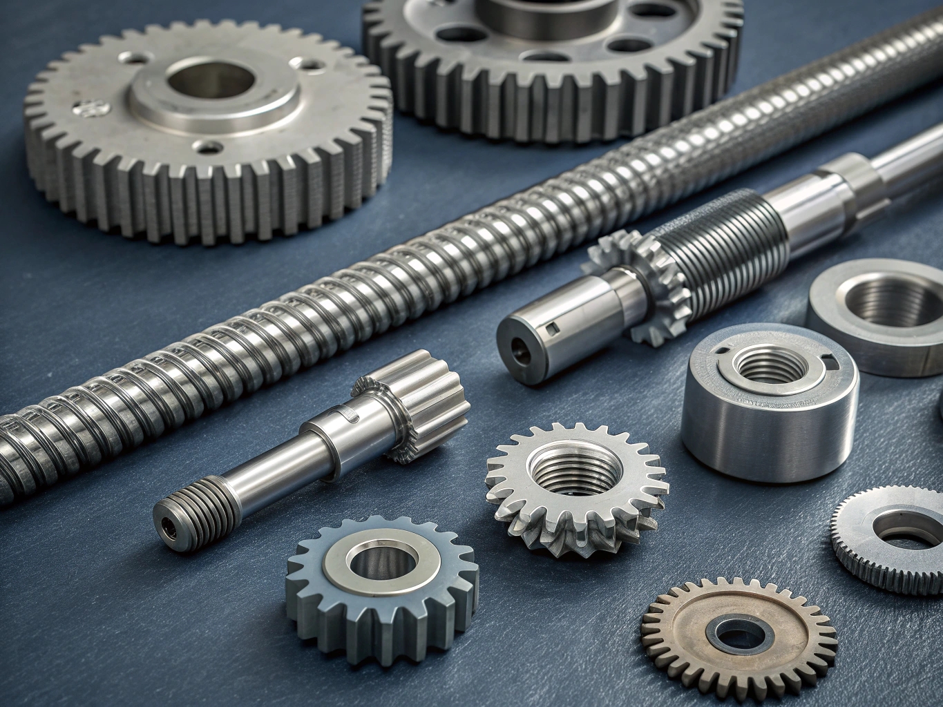 Finished custom industrial parts on shop floor